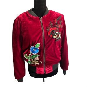 Hot & Delicious red velvet bomber jacket S